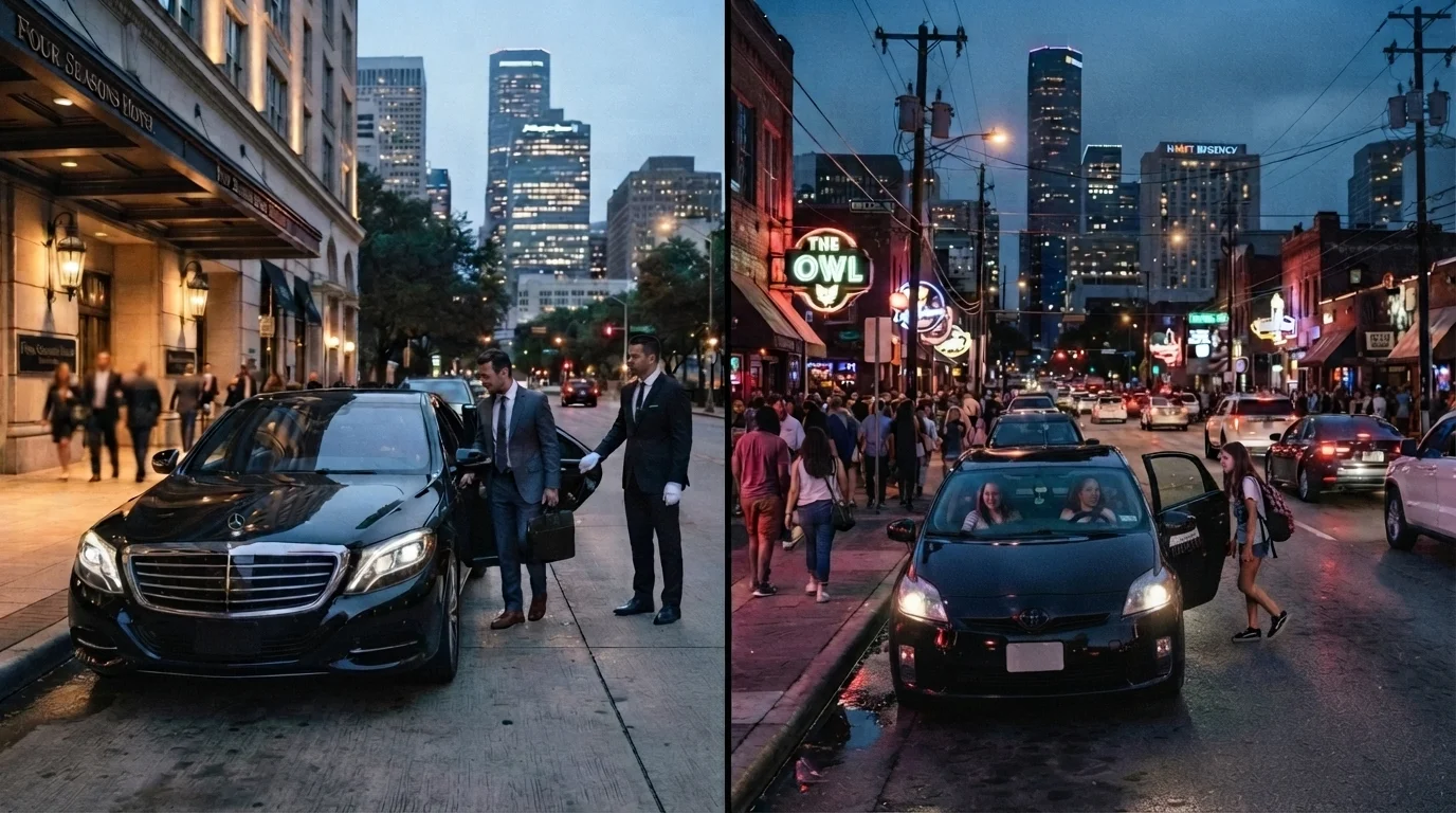 Black Car Service vs. Rideshare in Houston